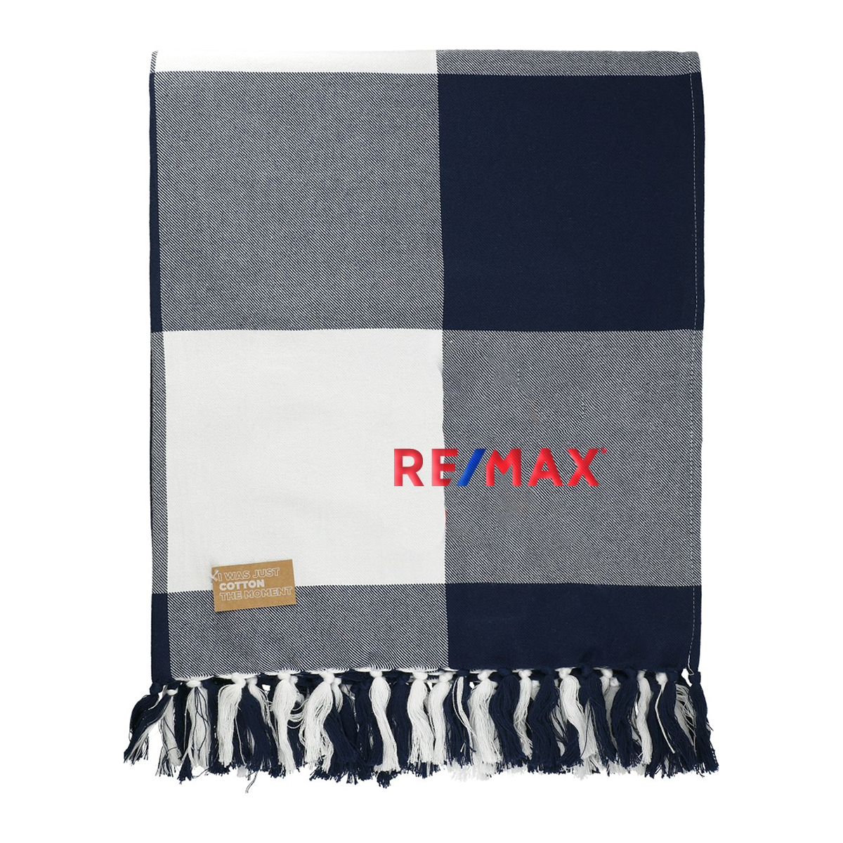 Field & Co. 100% Organic Cotton Check Throw Blanket